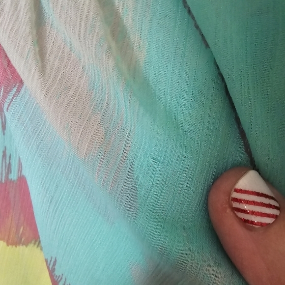 Lane Bryant Sheer Blouse Womens 22/24 Plus Size Chiffon Floral Tunic Top - Picture 10 of 11